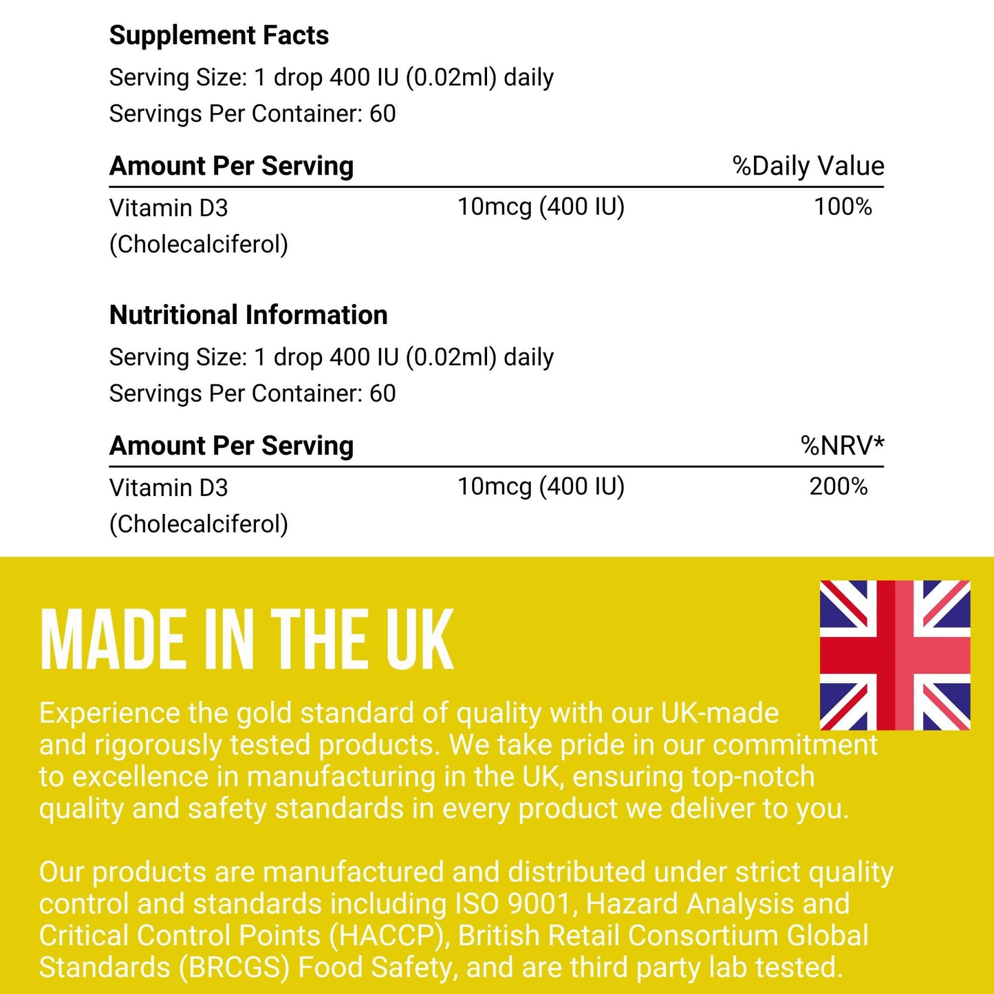 ivvion Ivvion Organic Vegan 400IU, Vitamin D3, 60 Drops – Baby Drop for Infants & Toddlers | USDA Organic, Non-GMO, Plant-Based, No Additives or Preservatives, All Natural, Made in UK – Pack of 2