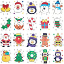 Baker Ross FX408 Christmas Chums Tattoos - Pack of 80, Temporary Tattoos for Kids, Christmas Party Bag Gifts, Xmas Toys for Kids