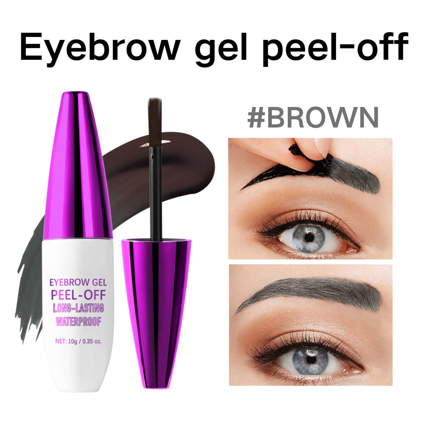 SHEBEEDO Peel Off Eyebrow Tint Gel,Waterproof Long-Lasting Brow Tattoo tint Last 3 Days,Transfer-Resistant Formula Easy Application for Fuller Defined Looking Brows