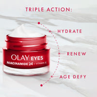 Olay Niacinamide 24 + Vitamin E Eye Cream With 99 Percent Pure Niacinamide and Vitamin E, 15ml