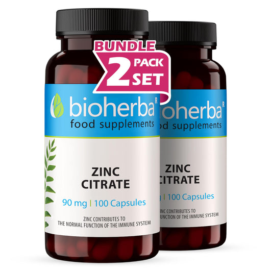 Zinc Citrate – 200 Capsules | Immune, Skin, and Cognitive Support Supplement by BIOHERBA
