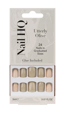 NAIL HQ Nail HQ Utterly Olive Square Nails