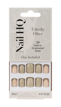 NAIL HQ Nail HQ Utterly Olive Square Nails