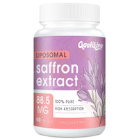Liposomal Saffron Supplements 88.5 mg, 100% Pure Saffron Extract Capsules, Premium Saffron for Mood, Focus, Vision & Energy, Weight and Appetite, 60 Capsules, 2-Month Supply