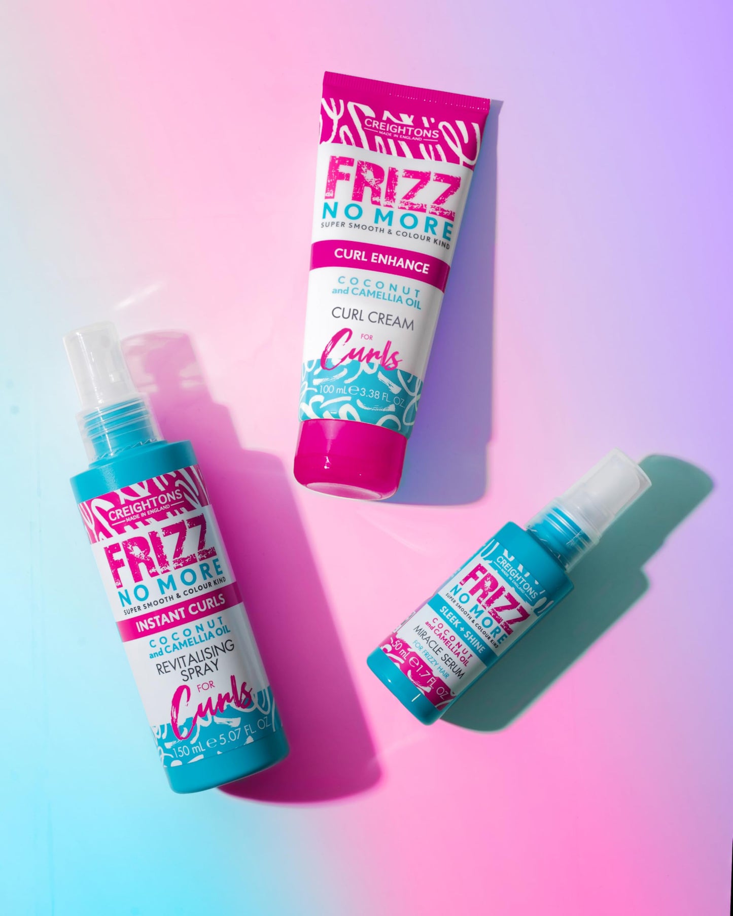 Creightons Frizz No More Sleek & Shine Miracle Serum 50ml – Smooths Hair, Locks Out Frizz & Moisture, Ideal for Frizz-Prone or Wavy/Curly Hair | Colour-Kind