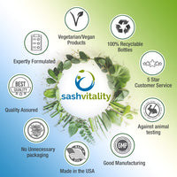 SASH Vitality Vitamin C 1000mg - 200 Vegan Tablets - Added Bioflavonoids & Rosehip - Supports The Immune System and Reduces Tiredness and Fatigue - UK Made Sash Vitality - Anti-Inflammatory - Allery Support