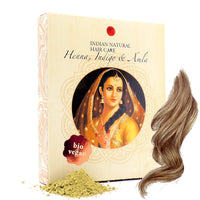 INDIAN NATURAL HAIR CARE Henna, Indigo & Amla Powder - Light Brown Hair Dye - Fresh & Organic - 7oz - Indian Natural Hair Care