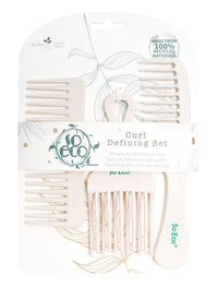 So Eco Curl Defining Set – 3-Piece Curl Care Kit with Wide-Tooth Comb, Styling Comb & Afro Pick, Made from 100% Recycled Materials for Defined, Voluminous Hair, Suitable for Wet & Dry Styling
