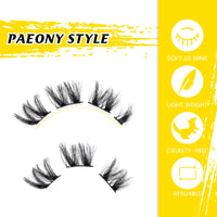LANKIZ Lash Clusters 8-16mm Fluffy Individual Cat Eye Lashes Natural Look 5D Wispy Cluster Lashes C Curl False Eyelashes DIY Eyelash Extensions Faux Mink Fake Lashes Strip 10 Pairs Pack (Paeony Style)