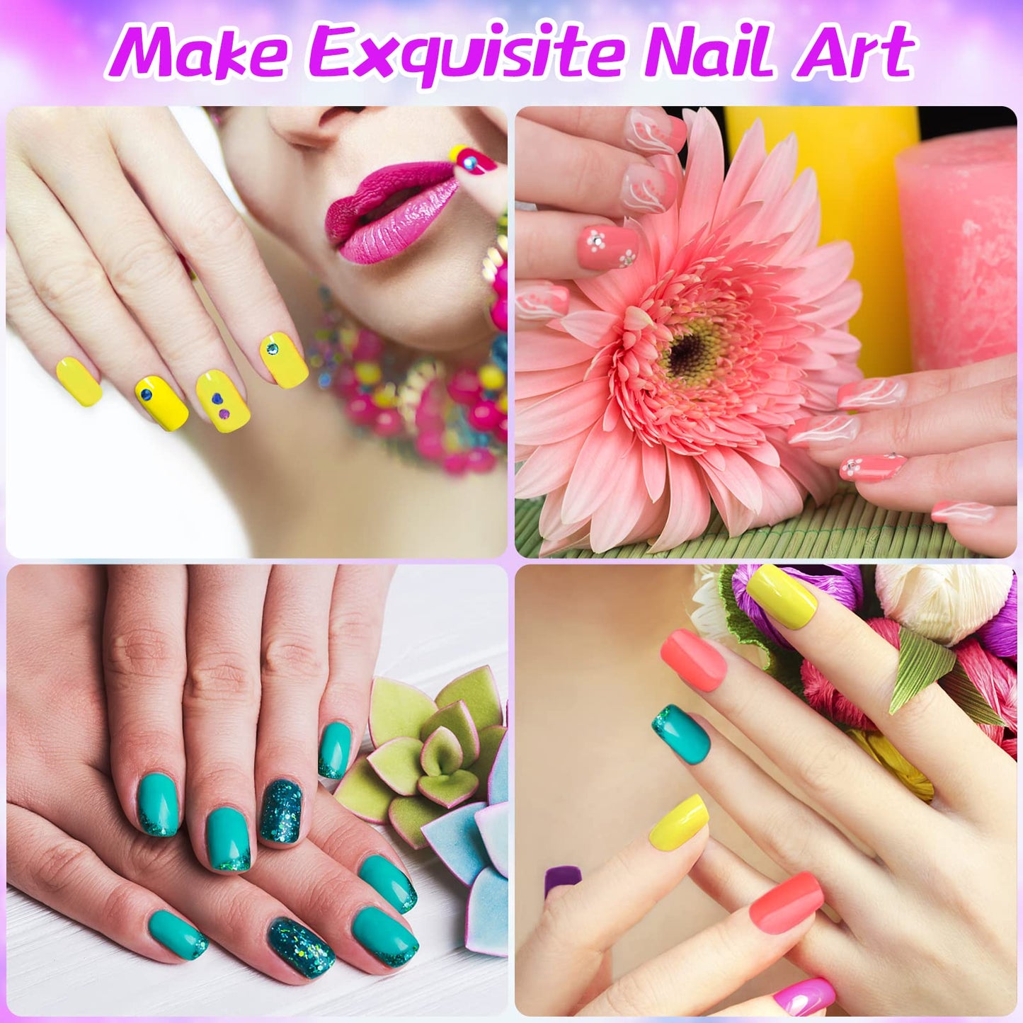 hirsrian Toys for 5 6 7 8 9 10 Year Old Girls, Kids Nail Polish Sets for Girls, Kids Makeup Sets for Girls, Present for 5-9 Year Old Girl, Nail Art Craft Kits for Kids, Best Gift for 5 6 7 8 9 Year Old Girl
