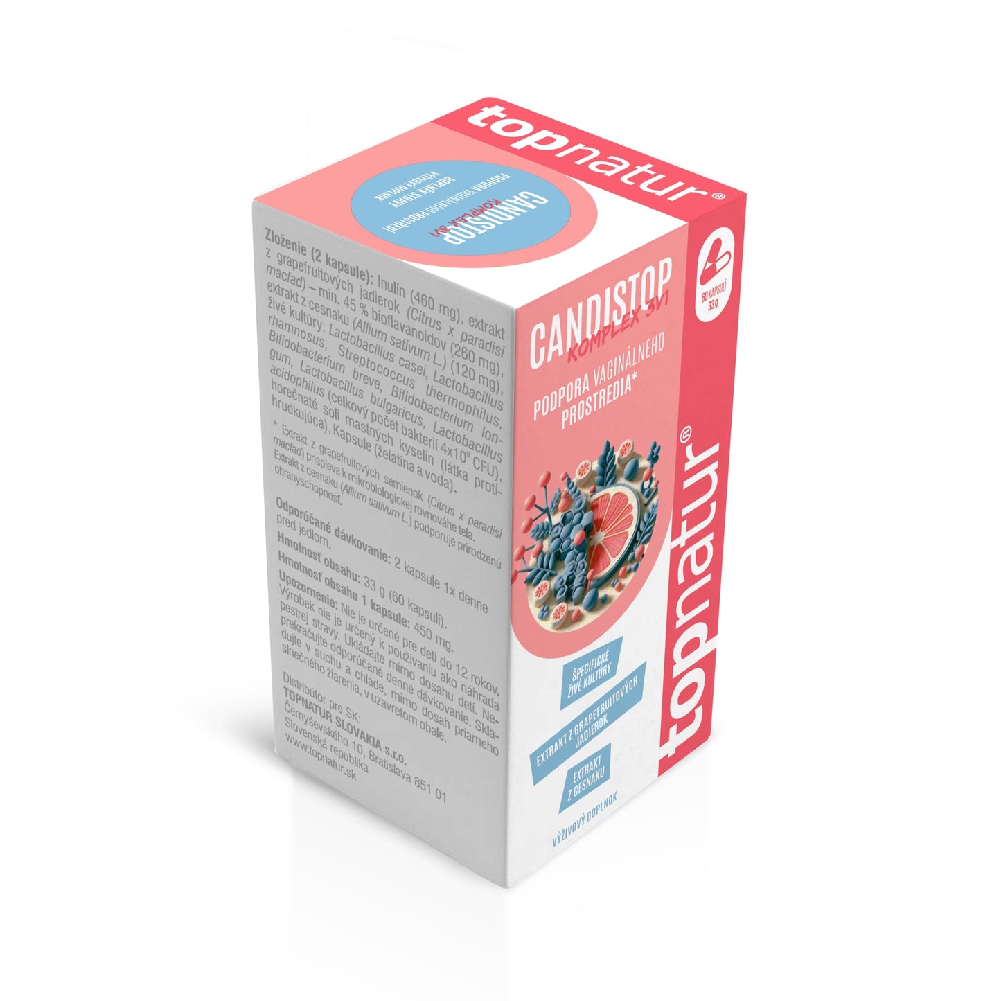 Topnatur CANDISTOP Candida Cleanse and Yeast Support | Thrush Treatment for Women | Natural Supplement with Probiotics, Inulin, GSE and Garlic Prevents BV Infections and Restores Balance!