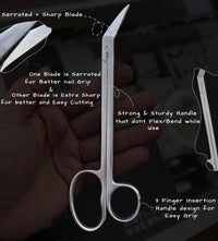 Sandbros Long Handled Toenail Clippers for Thick Nails, 19cm Angled Tip Long Handled Nail Scissors for Toenails, Heavy Duty Long Handled Toenail Scissors for Thick Nails, Podiatry Tools for Elderly, Back Pain