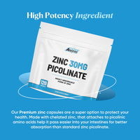 Freak Athletics Zinc 30mg as Picolinate 120 Capsules Made in the UK