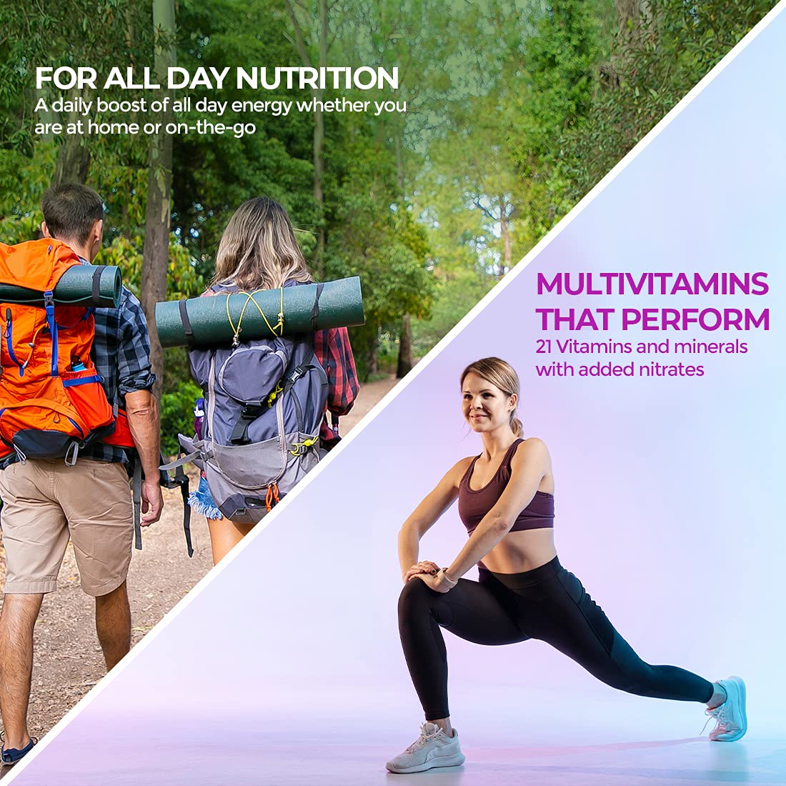 Fast&Up Multivitamin – Complete Multivitamin Supplement – All Day Energy – Saver Multipack - 80 Effervescent Tablets (4 X 20) - Supports Immune System – Orange Flavour