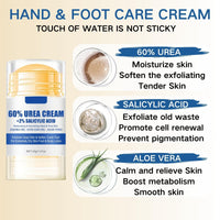 60% Urea Cream - Cracked Heel Repair Cream - Urea Foot Cream with Salicylic Acid, Aloe Vera- Foot Cream for Cracked Heels and Dry Skin - Skin Care for Foot Moisturiser (3PCS)