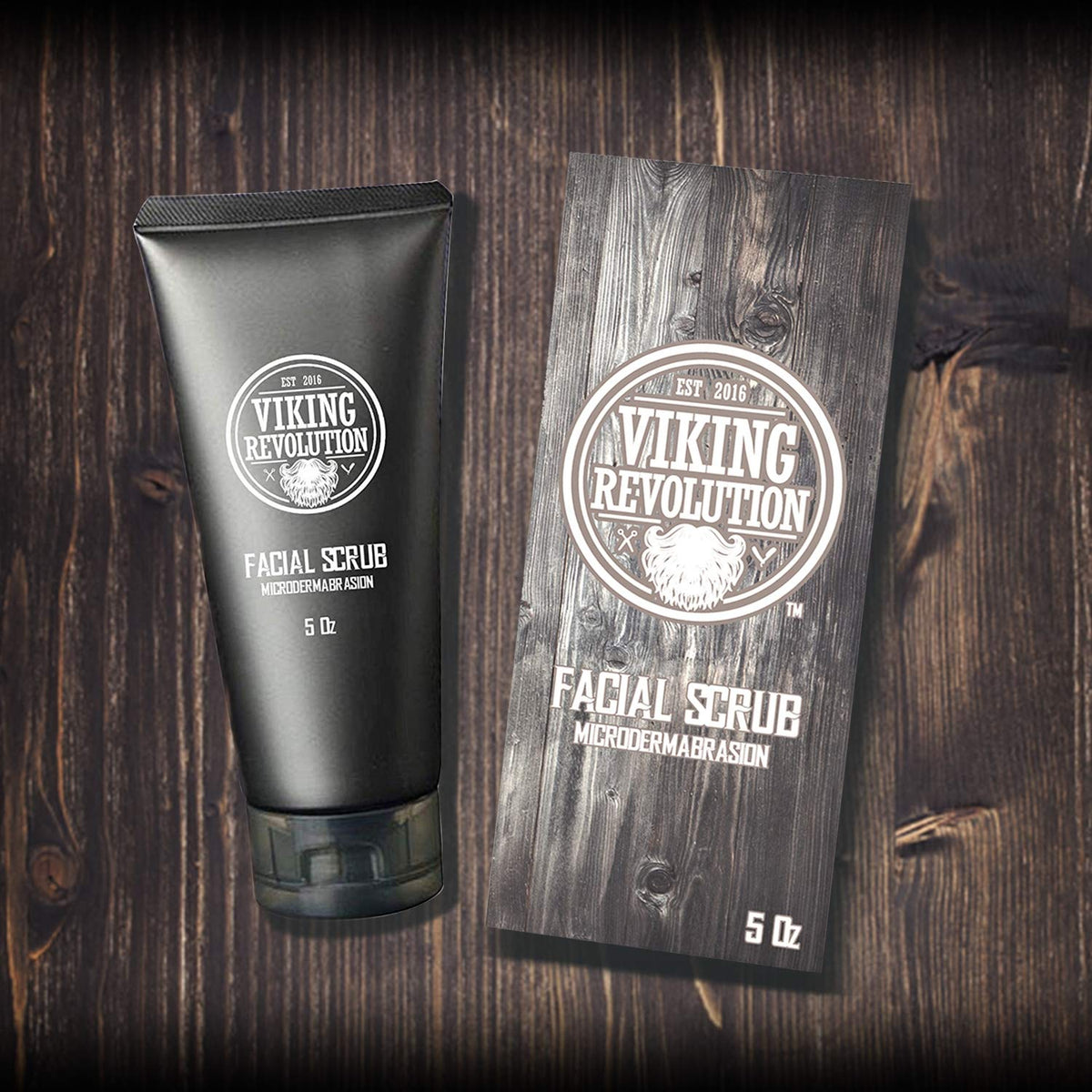 VIKING REVOLUTION Viking Revolution - Face Scrub - Microdermabrasion Mens Face Wash - Facial Cleanser for Exfoliating, Cleansing, Removing Blackheads, Acne, Ingrown Hairs - Face Wash Men - 30 ml