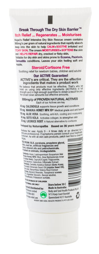 Hopes Relief Hope's Relief Natural Intensive Dry Skin Cream VALUE 6 PACK BUNDLE for Face,Hands,Body Moisturiser, Eczema, Psoriasis and Dermatitis Treatment ideal for dry itchy skin and irritated skin 60g