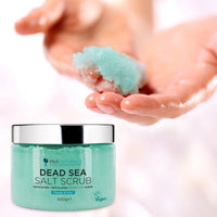 PraNaturals Dead Sea Salt Scrub, 100% Nourishing & Exfoliating, Mineral Rich Smooths Brightens & Moisturizes Skin, Enriched with Mango & Kiwi Scent (2x 500g)