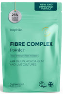 Inspiriko 15g Soluble Fibre Supplement - 50% NHS Daily Intake (2 Servings). 6-in-1 Fiber Supplement Powder with Inulin Prebiotic Fibre Powder, FOS, Acacia & Probiotics. Tasteless, Dissolves Easy, 30 Servings
