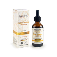 Nutroliq Lions Mane Tincture - Lions Mane Supplement with Organic Hericium Erinaceus Fruiting Body Extract - Contains 30% Polysaccharides - Vegan Formula - 800mg Per 1ml Serving - 60ml, 60-Day Supply