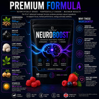 Directpurity NeuroBoost 6-in-1 Wellness Gummies - Ashwagandha, Shilajit, Lion's Mane, Maca, L-Theanine & Vitamin D3-60 Vegan Gummies - Supports Relaxation, Cognitive Function & Immune Support