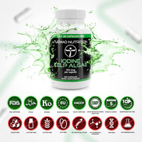 TUDIMO Iodine Sea Kelp Capsules - 225mcg of Kelp Algae Extract - 150 pcs (5 Month Supply) of Rapidly Disintegrating Capsules, Each with 225 mcg of Premium Quality & Pure Iodine SeaKelp Powder