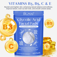 Generic Glycolic Acid Facial Pads 60 Count - 10% Glycolic Acid+2% Salicylic Acid for Gentle Exfoliation, Refined Pores. Allantoin + Vitamins C & E for Deep Nourishment, Radiant Skin Renewal.