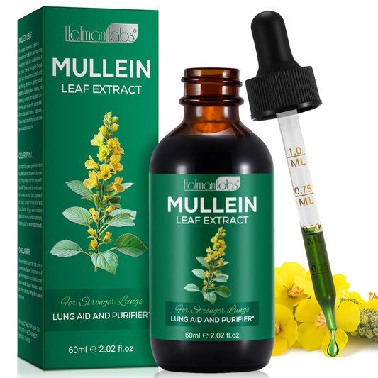 Tamiodfo Mullein Drops, Mullein Leaf Extract Herbal Supplements Drops for Fast Absorption