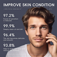 TBeautfave Mens Skincare Gift Set | Mens Skin Care Sets & Kits | Skincare Set for Mens Gift Set | Travel Skincare Sets | Fash Wash,Face Scrub,Day Cream,Eye Cream,Overnight Moisturizer | Men Gift Set