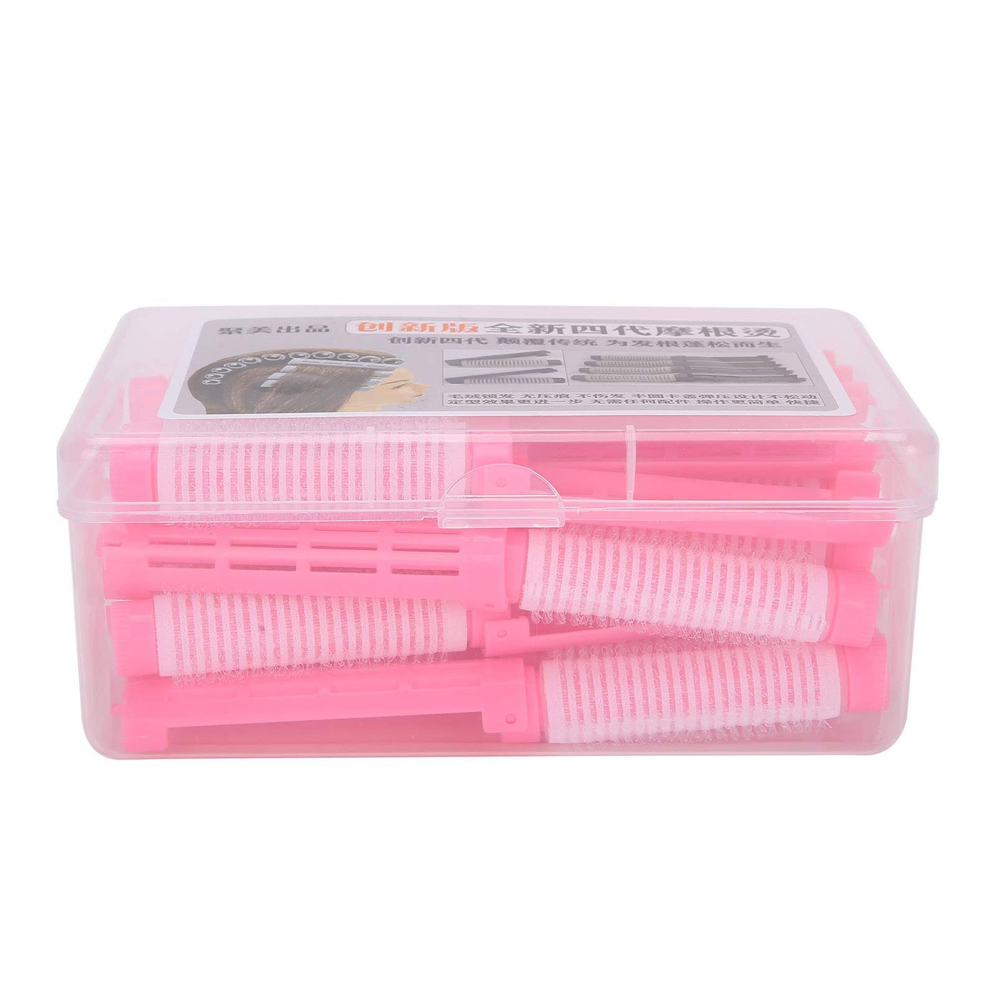 KIMISS 20pcs Hair Perm, Rod Roller Curler Hairdressing Curly Hair Perm Rods Fluffy Perming Rollers Short Large Tool KitPink (Pink)