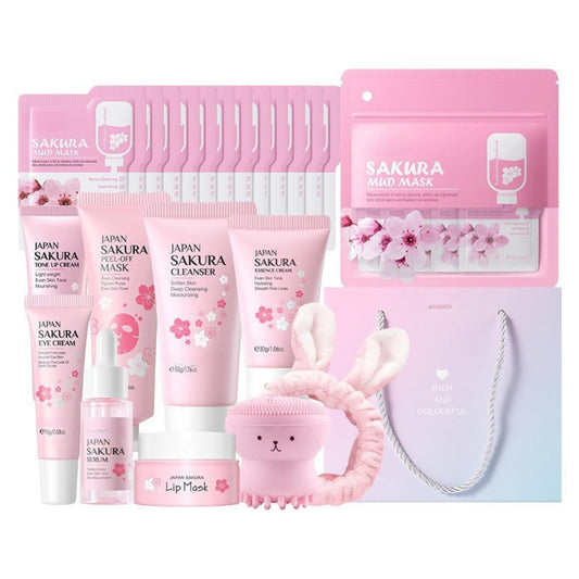 Skin Care Sets & Kits, Cherry Blossom Skincare Set for Teenage Girls, Sakura Skincare Set For Teen Girls, Complete Skin Care Set For Teen Girls & Women Travel Size