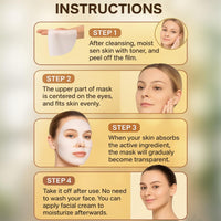 ZYNWEAI Collagen Face Mask, 4Pcs Bio Collagen Sleeping Mask, Overnight Hydration for Dry Skin, Deep Moisturising Anti-Aging Face Mask For Wrinkle Reduction, Skin Elasticity