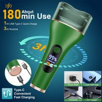 Hoxida Electric Foot File for Hard Skin, with 6 Replacement Rollers, IPX7 Waterproof Rechargeable Callus Remover for Feet Pedicure Set for Dead Skin (Green)