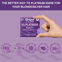 KinKind Purple Shampoo Bar - My PLATINUM Touch! Solid Shampoo Bar for Blonde, Silver & White Hair | Natural Shampoo Bar, Travel Shampoo Bars for Hair UK | Up to 50 Washes - Vegan