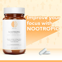 QSTA Nootropics Brain Supplement, Unique High Potency Cognitive Enhancer for Energy, Focus, Brain Function, Mental Alertness & Memory with Bacopa Monnieri, Ginkgo, Tyrosine, Theanine, Brain Vitamins