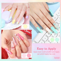 INPING Pastel Gel Nail Polish, 10 Color Spring Summer Nail Polishes Set Candy Macaroon Collection Required Soak Off UV/LED Lamp for Starter DIY Nail Art Salon Manicure Kit
