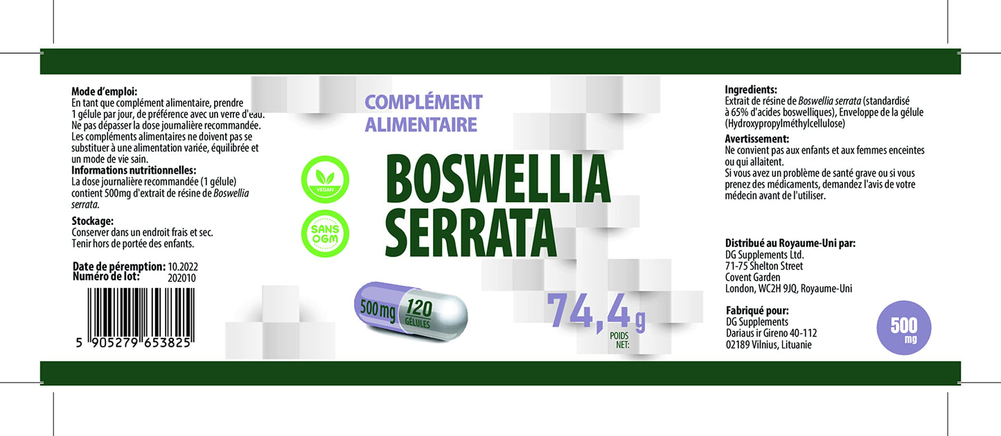 Hepatica Boswellia Serrata (Indian Frankincense) 10:1 Extract – 5000mg Equivalent | 120 Vegan Capsules | High-Strength Joint, Inflammation & Mobility Support | 3rd Party Lab Tested | No Fillers