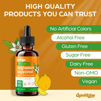 Gaelikine Magnesium Bisglycinate Drops 1000mg, Lemon Flavour, Vegan, 60ml