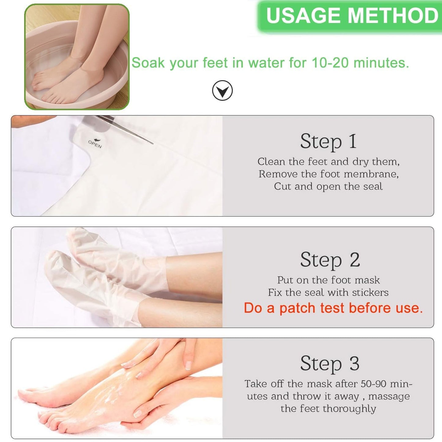 HOKIAMCN Foot Mask 5 Packs, Foot Peel Mask Callus Remover, Exfoliating Peeling Calluses Dead Skin, Callus Remover Foot Mask, Baby Soft Smooth Touch Feet-Men Women Exfoliating Foot Mask (Rose)
