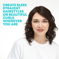 REVAMP Progloss Liberate Shine Cordless Straightener, Ceramic Compact Straightener with Lithium-Ion Technology for Frizz-Free Hairstyles, Infused with Smooth Keratin, Argan and Coconut Oils, Black