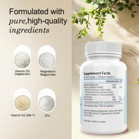 VITAVERUS Vitamin D3 4000 IU Supplement, with K2, Zinc & Magnesium, Made in UK, 60 Capsules