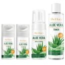 EONFAVE Skincare Gift Set Women - Skin Care Sets & Kits - Pamper Gifts for Women - Beauty Skincare with Aloe Vera Extracts - Cleanser - Toner - Eye Cream - Face Cream(4PCS ALOE VERA)