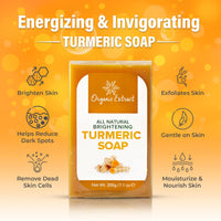 ORGANIC EXTRACT Tumeric Soap - 7.05fl oz / 200g - Skin Brightening Soap Bar - Deeply Moisturizes & Cleanses Skin, Reduces Acne & Dark Spots