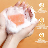Trendyfave Turmeric Soap (2 Pcs) Natural Turmeric Soap Bar for Acne & Dark Spots, Hyperpigmentation Smoothing Skin with Turmeric Root Extract, Cleanser, Deep Moisturizing & Gentle for All Skin Types