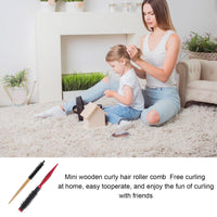 Katslyn 2PCS Small Round Hair Brush,Small Round Brushes for Blow Drying,Portable Thin Hair Brush,Natural Wood Handle,Anti-static,for Men Women Straightening,Curling,Short Hair,Thin Hair