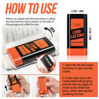 DMQ Hair Color Stick, 20g Coffee Root Hair Color Comb, Root Touch-Up Brush, Temporary Hair Concealer Stick with Comb for Gray Hair Coverage,Wash in Wash Out Hair Colour