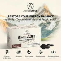 AureaSalus Shilajit Tablets 30,000mg, 60 Counts Himalayan Shilajit Tablets (1000mg Per Serving), Rich in 85+ Minerals & Fulvic Acid, More Convenient Than Shilajit Resin (60 Count (Pack of 2))