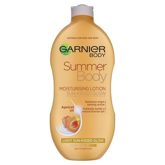 Skinactive Body Garnier Summer Body Gradual Self Tan Moisturiser Light, Hydrating Tanning Lotion for a Glowing Sunkissed Tan 250 ml