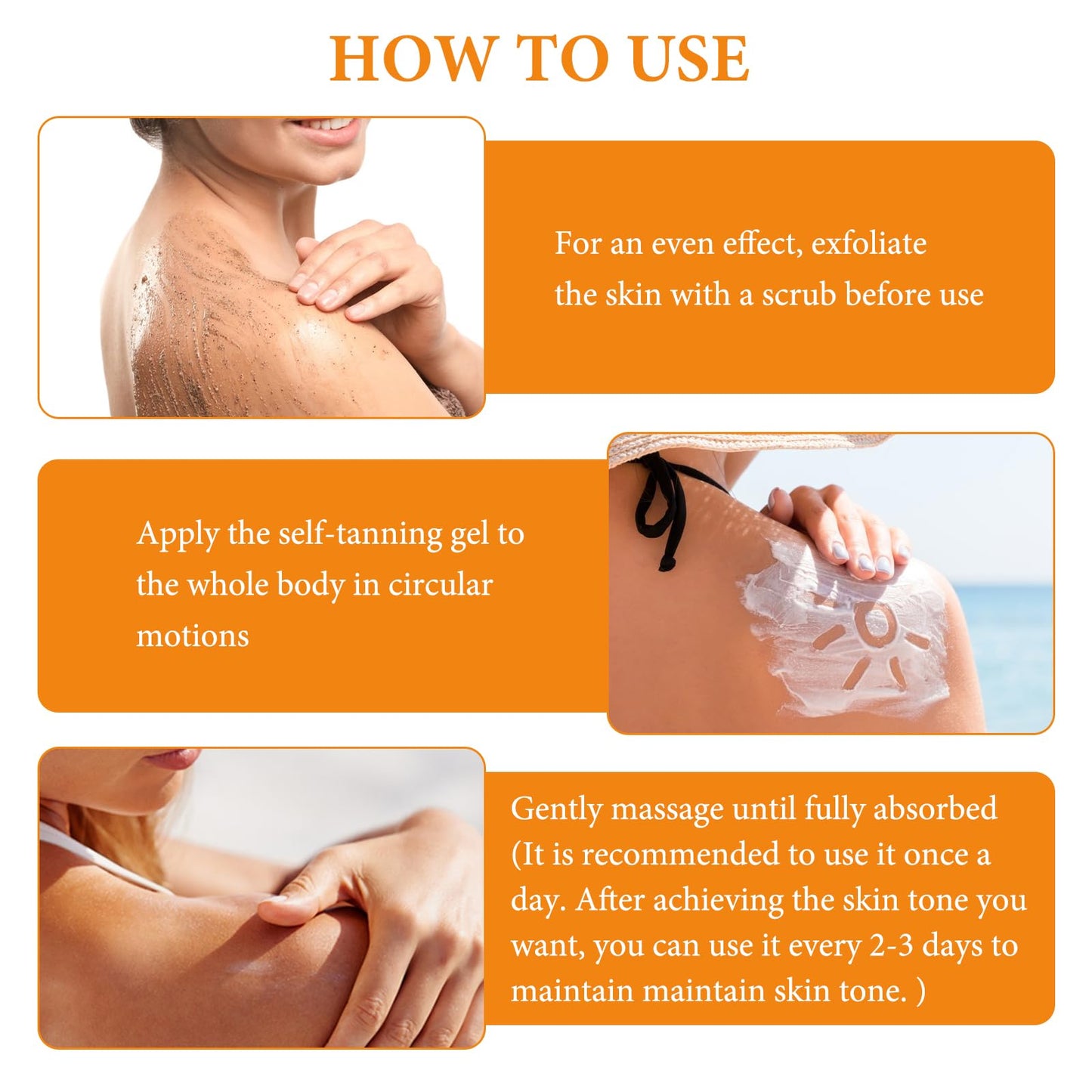 ExcellaElite Intensive Tanning Gel 2 Pieces Tanning Gel Carotene Tanning Gel Sunbed Tanning Accelerator Tanning Cream Tanning Gel for Sunbeds and Outdoor Sunbathing Intensive Tanning Luxury Gel