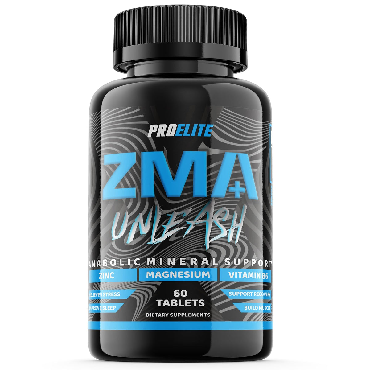 ZMB6 60 Tablets Gluten Free Vegan Vitamin B6, Magnesium and Zinc Tablet | Normal Muscle Function & Energy Yielding Metabolism | Muscle Growth & Sleep Support | PROELITE UK
